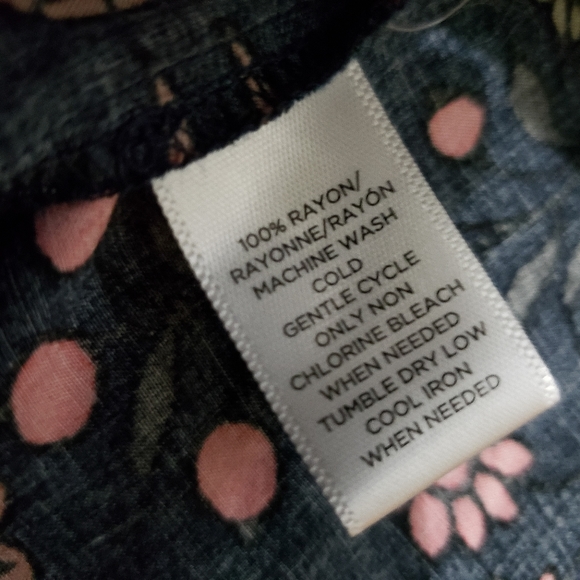 ☆LOFT LONG SLEEVE BLOUSE THIN FLOWY SMALL FLORAL - Picture 6 of 8